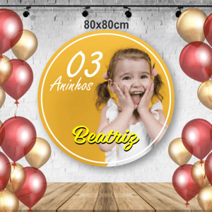 Painel P/ Festa Offset 180g 80x80cm    