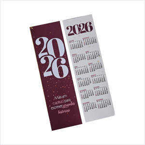 Calendário MARCADOR (Pequena Tiragem)  18x5cm    