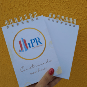 Caderno capa dura 10x15 (150 folhas) Capa dura 10x15cm  Laminação BOPP Espiral de aço 