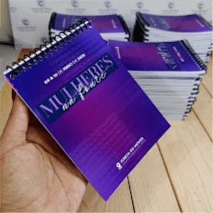 Caderno capa flexível 10x25 (100 folhas) capa flexível 10x15cm   Espiral comum 