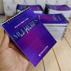 Caderno capa flexível 10x15 (50 folhas) capa flexível 10x15cm   Espiral comum 