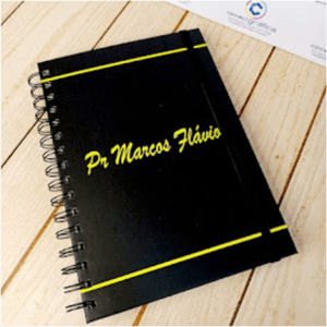 Caderno capa dura 18x25 (100 folhas) Capa dura 18x25cm  Laminação BOPP Espiral de aço 