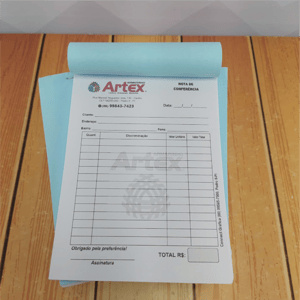 Bloco de Anotação 10x15cm (pequena tiragem) Sulfite 75g 10x15 Preto e Branco  100x1 Via 1ª Via Branca