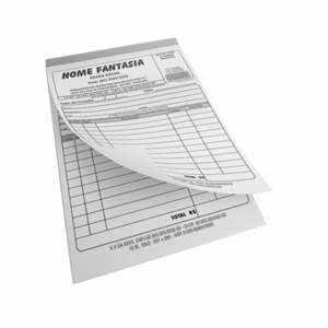 Bloco de Anotação 10x15cm Sulfite 75g 10x15 Preto e Branco  100x1 Via 1ª Via Branca