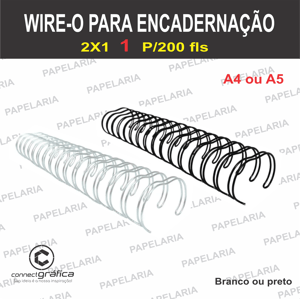 WIRE-O PARA ENCADERNAÇÃO 1  A4 1  P/200 fls A4    
