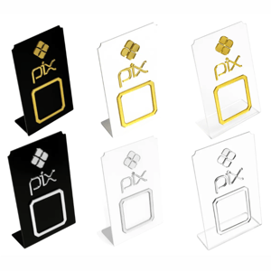 Display Acrílico SIMPLES 10x15 (sem impressão) Acrílico + Impressão 10x15 cm    