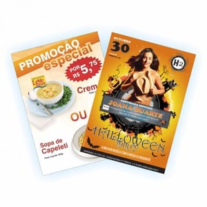 Cartaz A3 Offset 90g 31x42cm 4X0 Impressão frente   