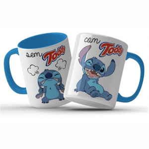 Caneca Porcelana ALÇA COLORIDA      