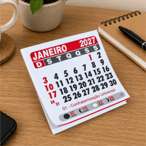 MINI BLOCO CALENDÁRIO  4x5cm    