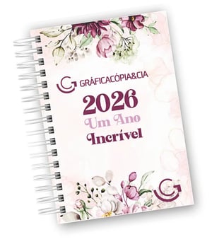 Agenda 2026 Sulfite 75g 15x21 4x0 Laminação Wire-O Miolo 1x1