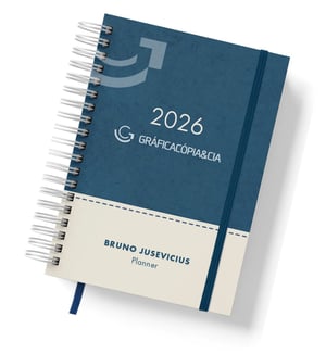 Agenda Comercial 2026 Capa Dura 15x21 4x0 Laminação Wire-o Agenda Padrão - Não Personalizável