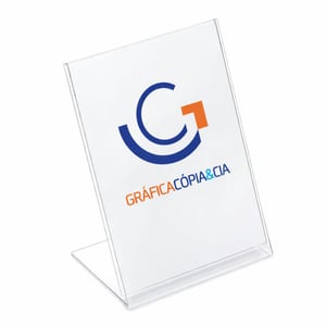 Display de Mesa em L Placa de Acrilico     Gramatura 2mm