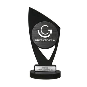 Troféu em Acrílico Personalizado Acrílico Cristal 20x10cm 4x4 (Frente e Verso)   