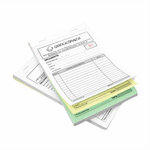 Bloco de Pedido 3 Vias Papel Autocopiativo 55g 15x21cm (A5) 1x0 (Somente Preto)   50x2 Vias (total 100 folhas)