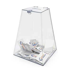 Urna Pirâmide em Acrílico Cristal 3mm - 40x15cm Acrílico 3mm 40x15cm   Corte a Laser 