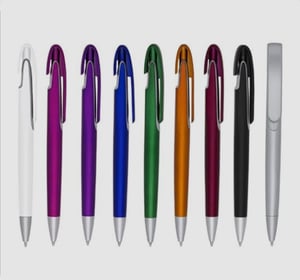 Caneta Branca Plástico Personalizada Plástico  Branco Impressão UV  