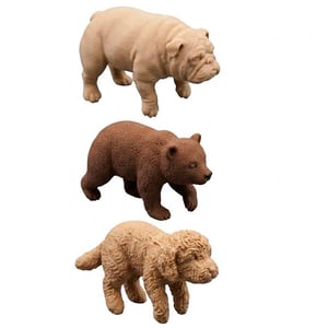 Kit 3 Objetos - Bulldog, Urso e Cachorro      