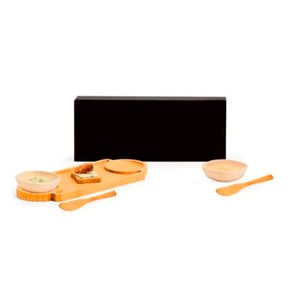 Conj. Para Petiscos Em Bambu/Fibra De Bambu - 5 Pçs - Exclusive Bambu/Fibra De Bambu     