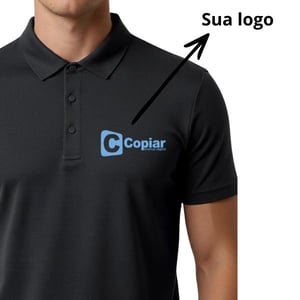 Camisa Polo Masculina Dry Fit Tech Personalizada (CINZA)