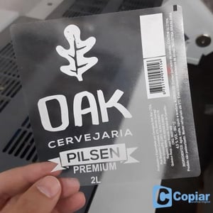 Adesivo transparente uv sem recorte (com tinta branca)   5 cores   