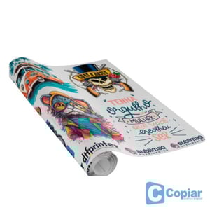 DTF Têxtil impressão por metro linear Dtf tÊxtil 80-200 micras  5x0 só frente  Sem verniz 