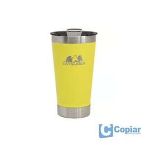 Copo Térmico com Tampa E Abridor 473m PERSONALIZADO COM GRAVAÇÃO A LASER      