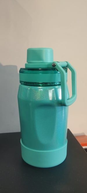 Garrafa térmica de 350ML personalizada com gravação a laser COM GLITER      