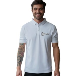 Camisa Polo Masculina Dry Fit Tech Personalizada (BRANCA)