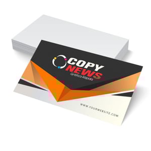 Cartão de visita - MODELO 1 Couchê 300 gr 9x5cm 4x0 Verniz Total Brilho Frente Corte Reto 