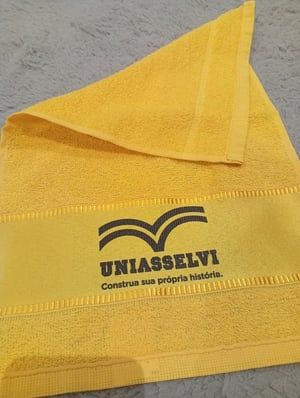 Toalha  personalizada em maringa algodao 29cm 45cm amarelo, branco, azul e preto   