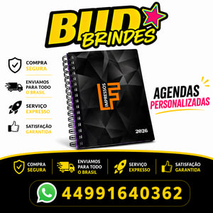AGENDAS PERSONALIZADAS SULFITE E COUCHE 21X15CM 4 CORES LAMINADO ESPIRAL 