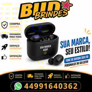 FONE DE OUVIDO SEM FIO PLASTICO personalizavel 4 cores personalizado PERSONALIZADO PEDIDO MINIMO 20 UNIDADES