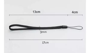 CORDINHA DE PULSO PARA CELULAR POLIESTER UNITARIO PRETO   