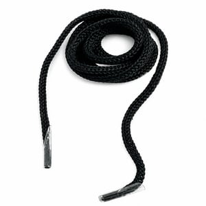 cordinha para credencial nylom 80 cm preto  travas nas pontas 