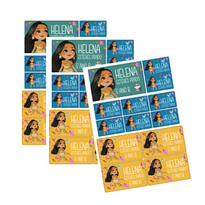 Cartelão de Etiqueta Escolar adesivas