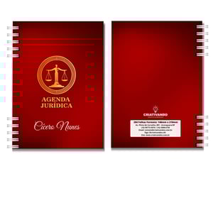 Agenda Jurídica 2026 Personalizada Advogado Escritório