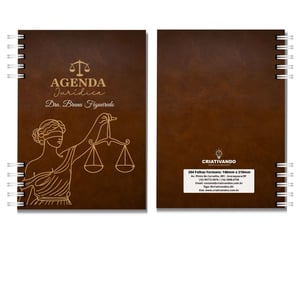 Agenda Jurídica 2026 Personalizada Advogado Escritório