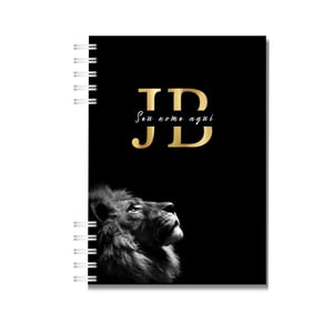 Agenda Executiva Leão de Juda 2026 Personalizada Com nome - Tamanho A5 - 1 Dia por Folha - Masculina