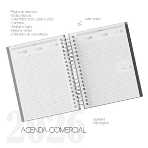 Agenda Planner 2026 Personalizada Com Seu Nome com flores e borboleta