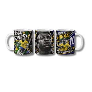 Caneca Brasil Rumo ao Hexa - Vini Junior
