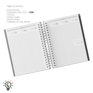 Agenda Planner 2027 Personalizada Com Seu Nome com flores e borboleta