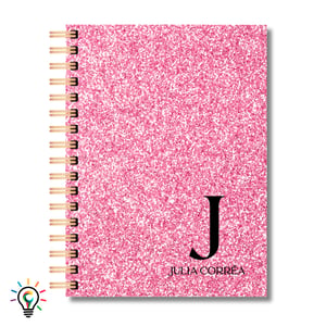 Agenda 2027 Personalizada Nome Alfabeto com Laminação Glitter