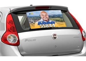 Adesivo Perfurado Personalizado Eleições Adesivo Perfurado 60X40CM 4x0 Sem revestimento Mesma Arte Corte Reto