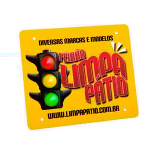 Placa de PVC - Cobre Placa Moto PVC 0,5mm Branco 20x18cm 4x0 Colorido Frente Sem Verniz Para Moto Cantos arredondados e 4 furos