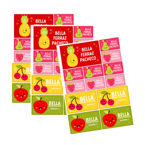 Cartela de Etiqueta Escolar adesivas Couche adesivo 90gr A4 4x0 Brilho Sem Verniz 