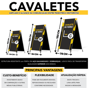 CAVALETE DE FERRO