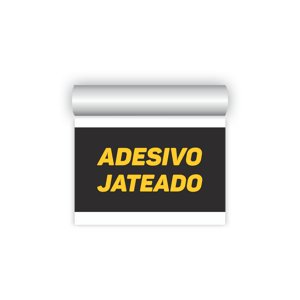 BOCA FIXA - ADESIVO JATEADO  LARGURA FIXA - Mínimo de compra: 1m² CORES 4x0   