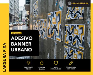 BOCA FIXA - ADESIVO BANNER URBANO PAPEL KRAFT COM FILME PE LARGURA FIXA - Mínimo de compra: 1m² 4x0  SEM ACABAMENTO 