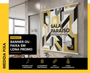 BANNER OU FAIXA EM LONA BRILHO PROMOCIONAL - TAMANHO FIXO BRILHO TAMANHO FIXO CORES 4x0   