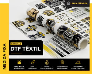 DTF TÊXTIL  LARGURA FIXA CORES 4x0   